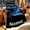 Personalisierte Knight Rider Druckdecke mit individuellem Namen, Heimdekoration, Schlafzimmer, Sofa, Camping, Couch, Geschenke für Geburtstag WeihnachtenEnthusiasten