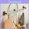 Carbon Steel Kitchen Wall Hooks With Wooden Pattern For Utensil Storage And Home Use