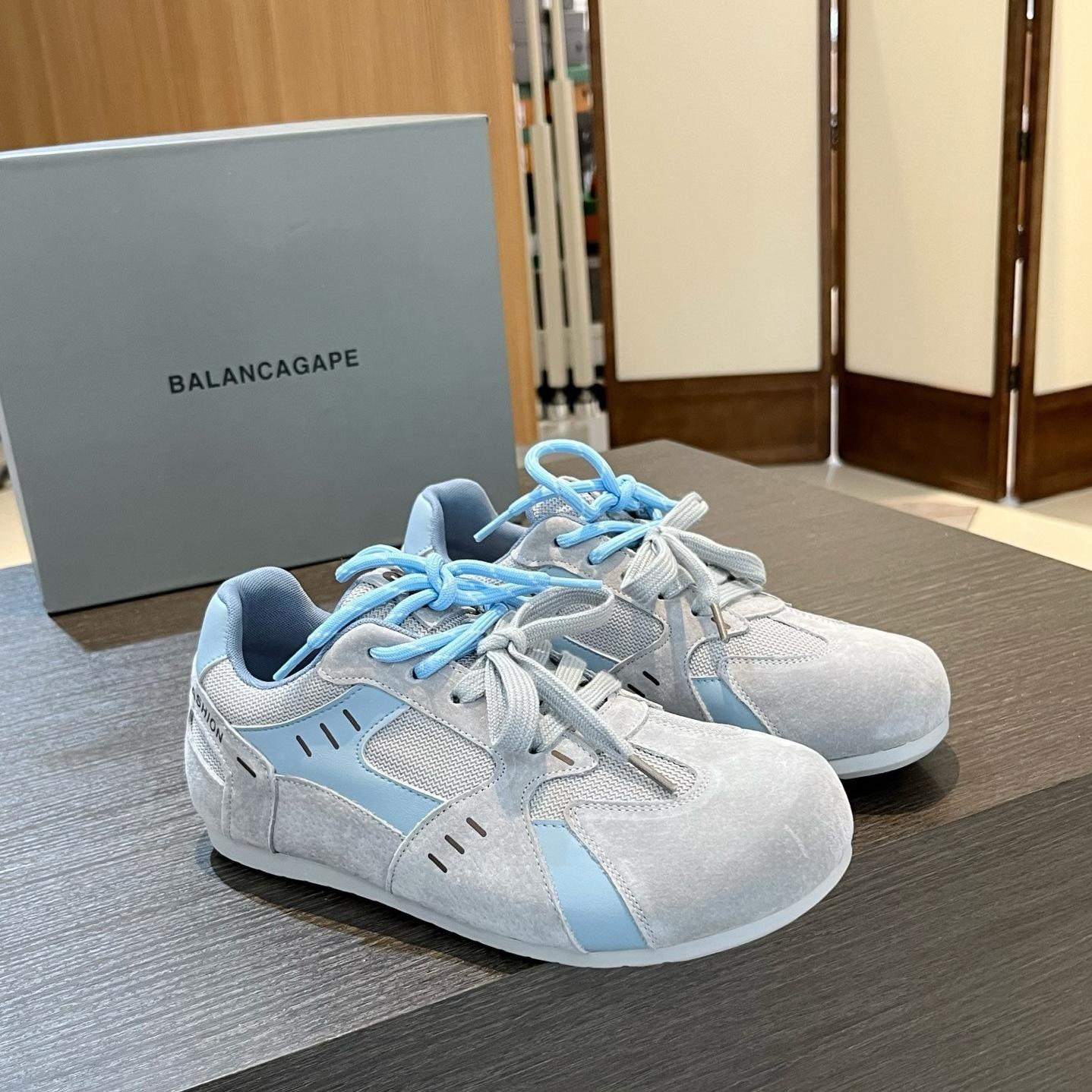 

Zhike кожаные легкие и удобные кроссовки Forrest Gump женские 2025 весна новые универсальные повседневные кеды немецкие тренировочные кроссовки женские тренд 35 синий