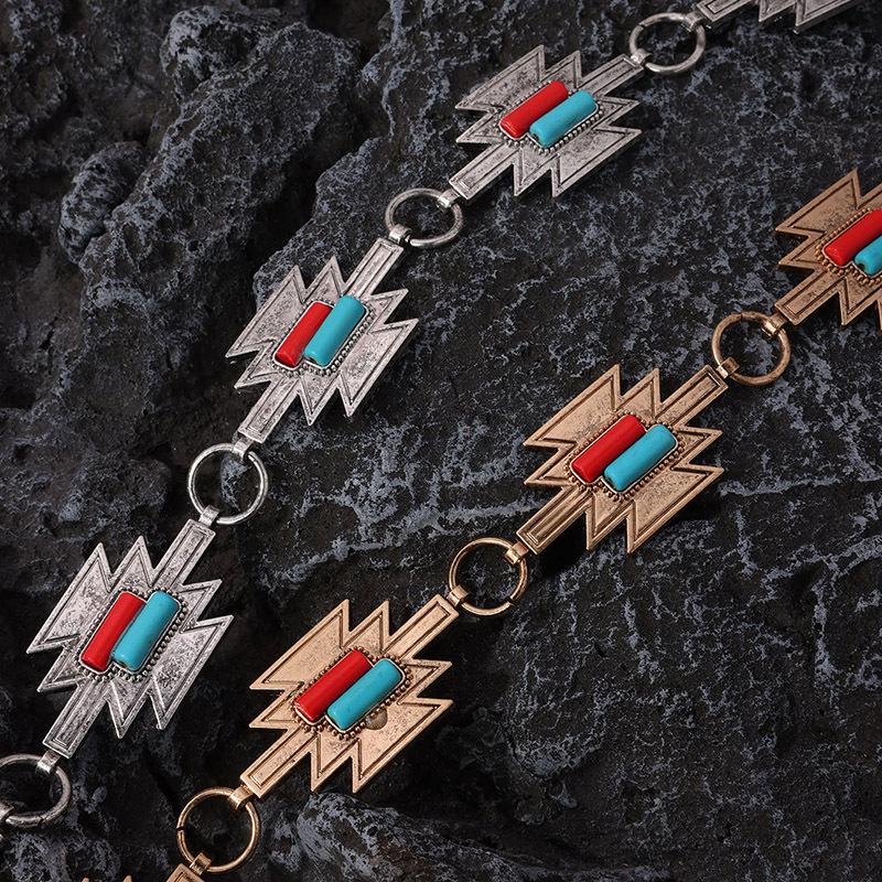 Women's High-end Waist Chain Sweet Cool Belt Lightning Inlaid Women's Waist Chain Sweet Metal Waist Chain Women's Waist Chain