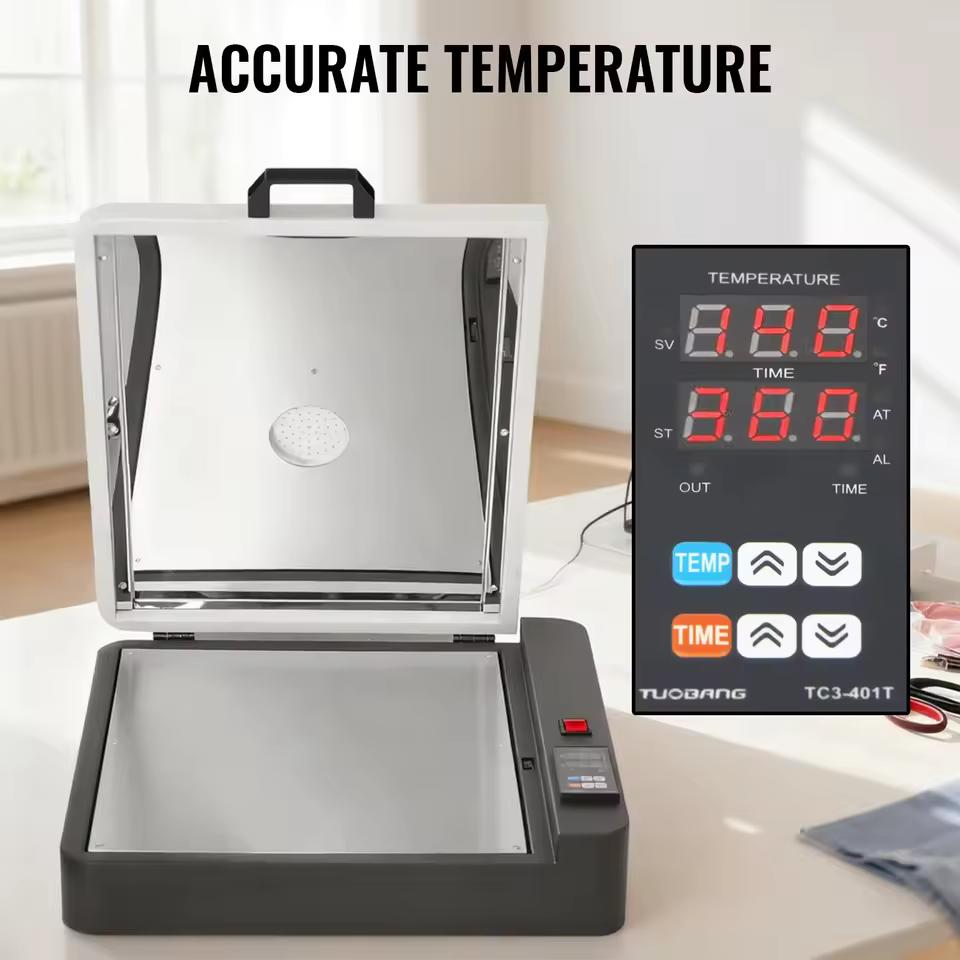 SIHAO All-in-One A3 DTF Hot Melt Powder Shaker Curing Oven Dryer, Adjustable Temp Control DTF Transfer Heater, Professional DIY Garment Heat Transfer