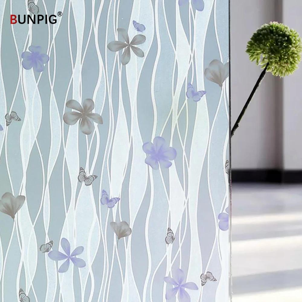 Window Film Privacy Stained Glass Film Frosted Opaque Glass Clings Sun Blocking Vinyl Window Decals For Door Home Office