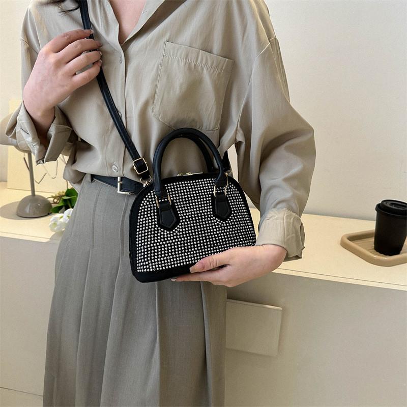 Chic Black Pu Shell Bag Stylish Women's Handbag Trendy Crossbody Tote For Every Day