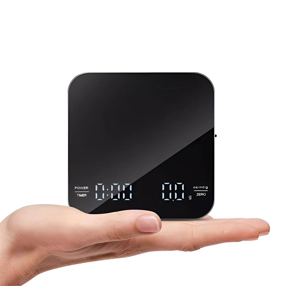 Digital Espresso Coffee Scale with Timer Pour Over Drip Espresso Scale LCD Display 3kg/0.1g High Precision Auto Power Off