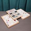Ice Flower Velvet Gray Solid Wood Bamboo Wood Jewelry Tray Ring Earrings Necklace Pendant Bracelet Watch Jewelry Tray