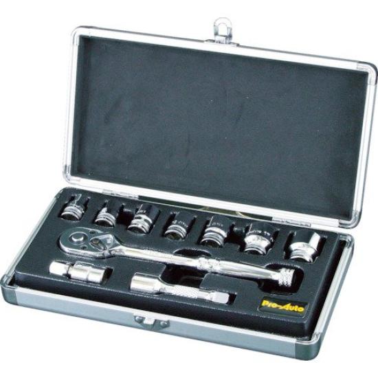 

Drive Socket Wrench Pro-Auto 3/8 (9.5mm) 10-Piece Set, SL-3810S