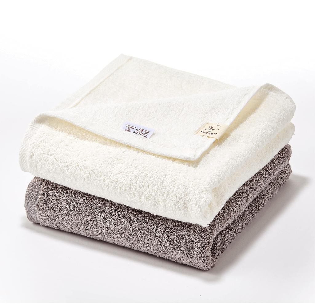 &COTTON Senshu Perfectly Sized Mini Bath Towel Set, 100% Cotton, 110*40cm (WG, 2)