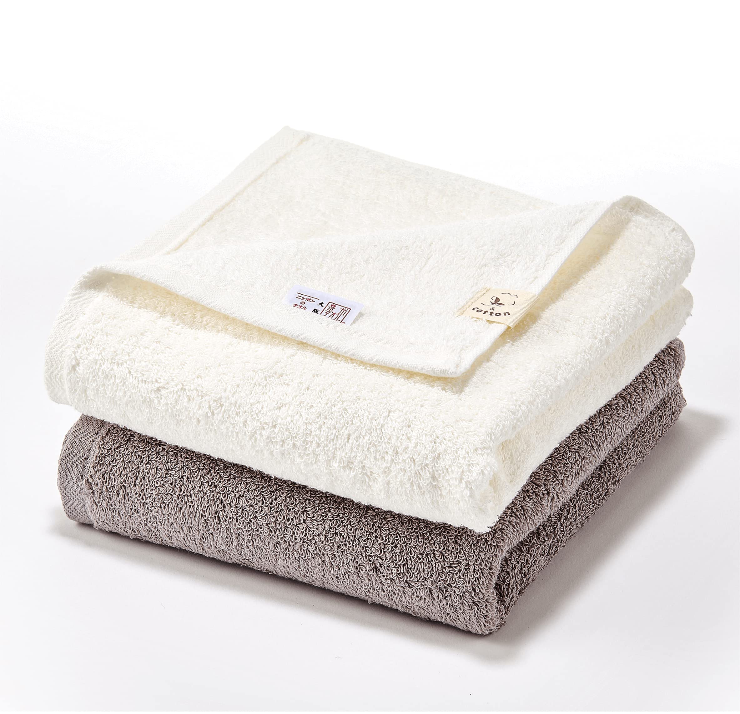

&COTTON Senshu Perfectly Sized Mini Bath Towel Set, 100% Cotton, 110*40cm (WG, 2)