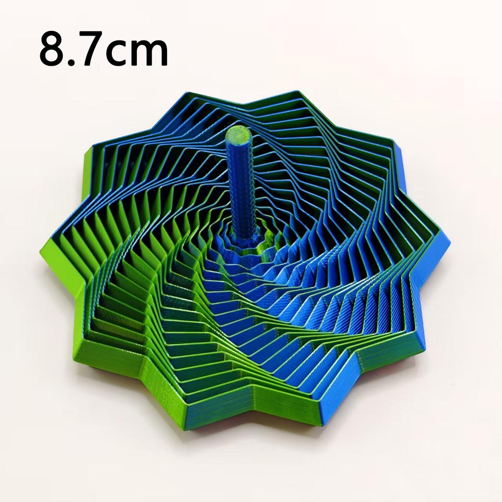 3D-Druck Erweiterte Sensorische Fidget Stern Modell Visuelle Illusion Sechseck Wirbelnde Spirale Ornamente Stressabbau Brettspiel