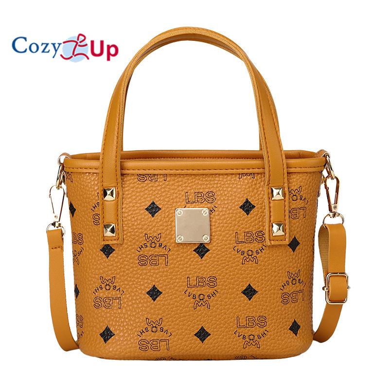 

Классическая сумка-ведро Cosy Up, маленькая сумочка в стиле ретро, ​​модная женская сумка через плечо 21x17x9cm коричневый