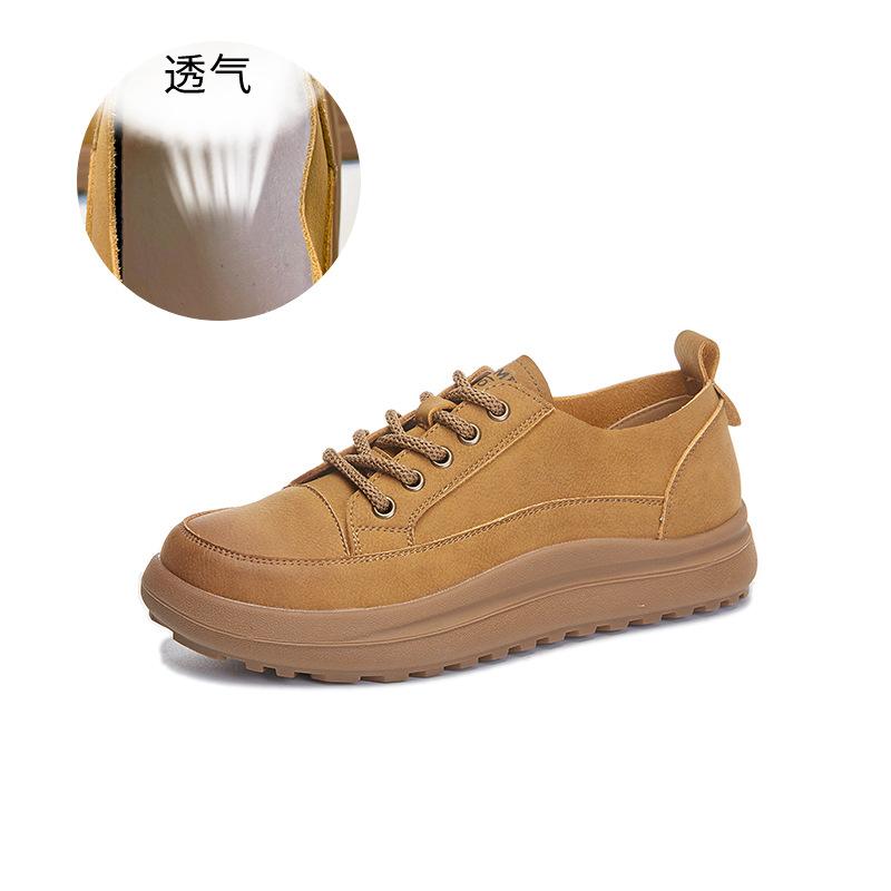 Little White Shoes Women's 2025 Spring New Retro British Board Shoes Women's Flat-bottomed Versatile Casual Shoes Fashion Women's Shoes