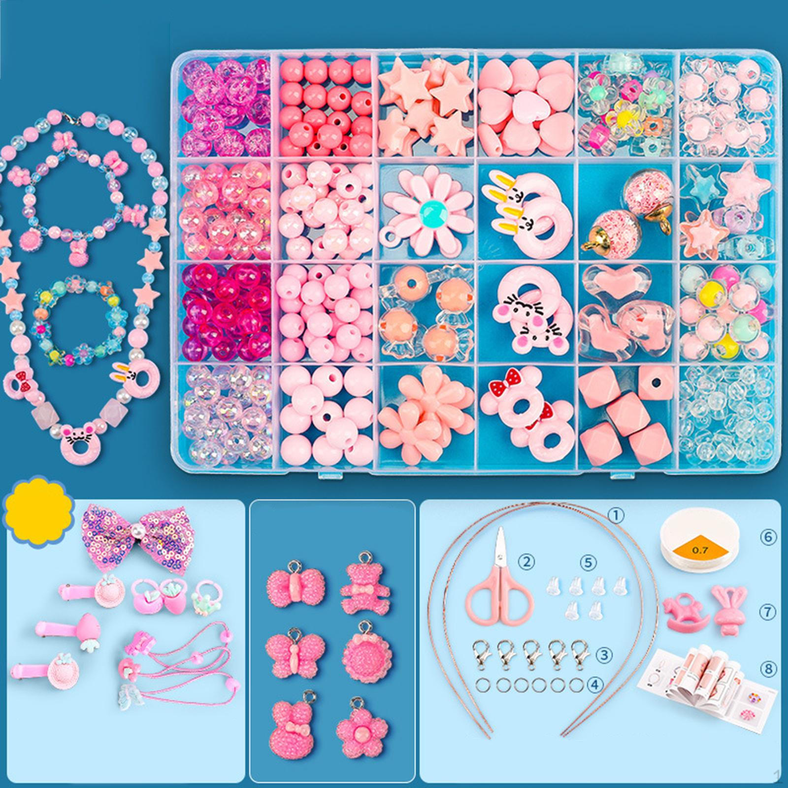 Набор для изготовления браслетов из бусин Бусины для цветных резинок для волос  Style D