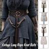 Women's Vintage Viking Knot Waist Belt with Woven Fringe Detail Norse Witch Style Accessory for Mardi Gras And St. Patrick's Day