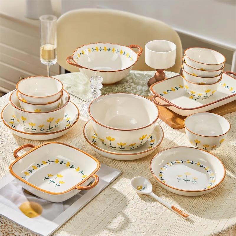 Peersun Underglaze Ceramic Dinnerware Set