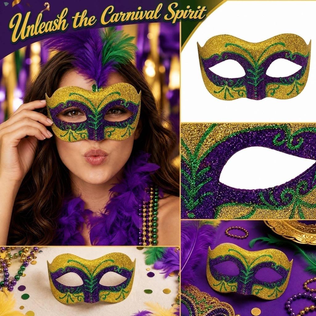 Painted for Masquerade Party Decor and Costume Accessories