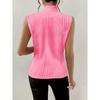 Zomer Nieuwe Dames V-hals Knopen Mouwloos Vest Vest Klein Pak Vest