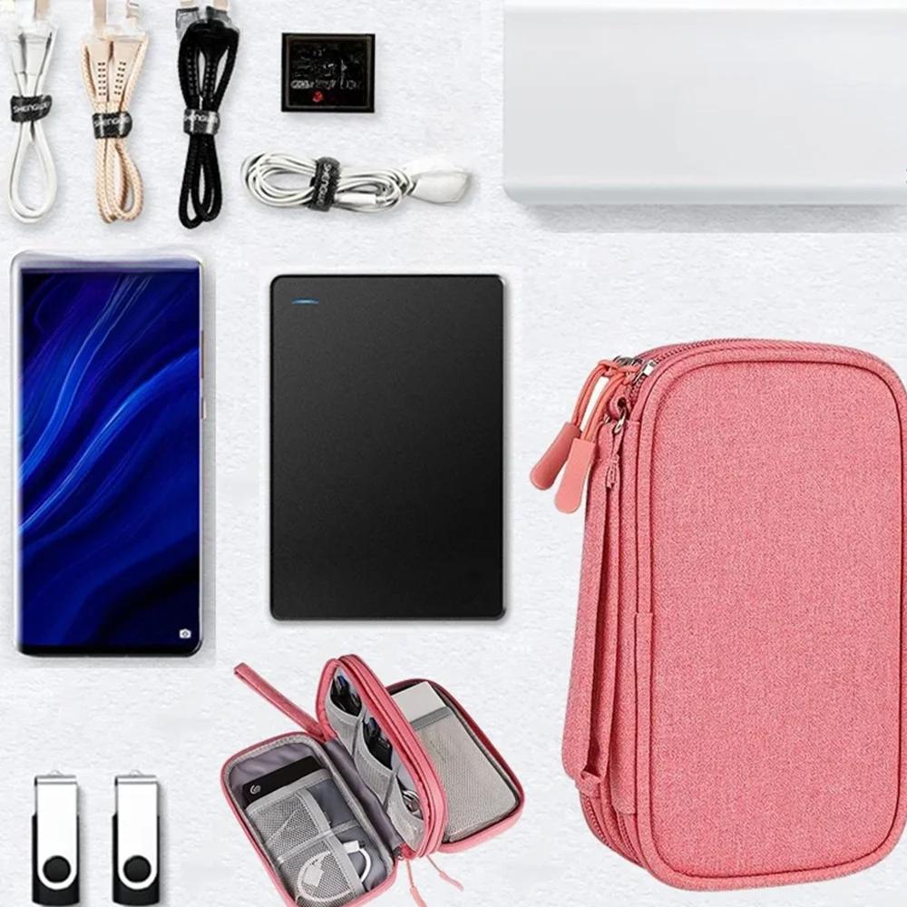 Portable Travel Digital Product Storage Bag Organizer Multi-layer Headset Cable Bag Charging Treasure USB Data Cable Bag