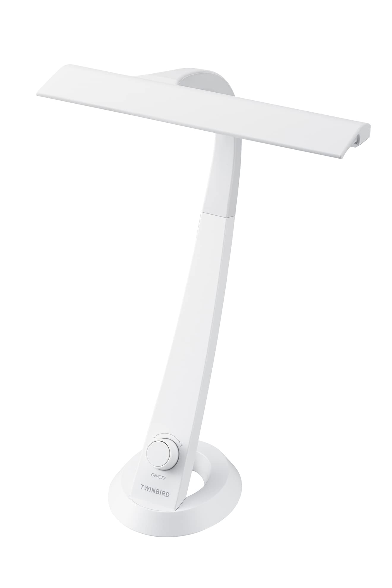 

Twinbird LED Desk Light, Daylight White, 24 Brightness Levels, Flexible Arm, Easy Operation, Compact, Eye-Friendly, White, LE-H851W