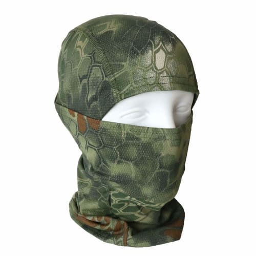 SHENKEL 3-Way Mesh Balaclava (Mandrake Camo) - Lightweight, Breathable, Moisture-Wicking, Quick-Drying, Balaclava Neck Warmer