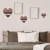 3 Pcs Wooden Heart Wall Decor Vintage Heart Shaped Wall Sign Rustic Hanging Love Plaque for Kitchen Bedroom Bathroom Living Room Farmhouse Decor