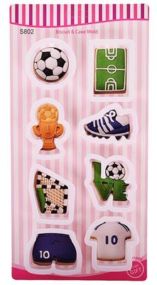 Soccer Cutter Set 8 Pieces Cookie Cutters