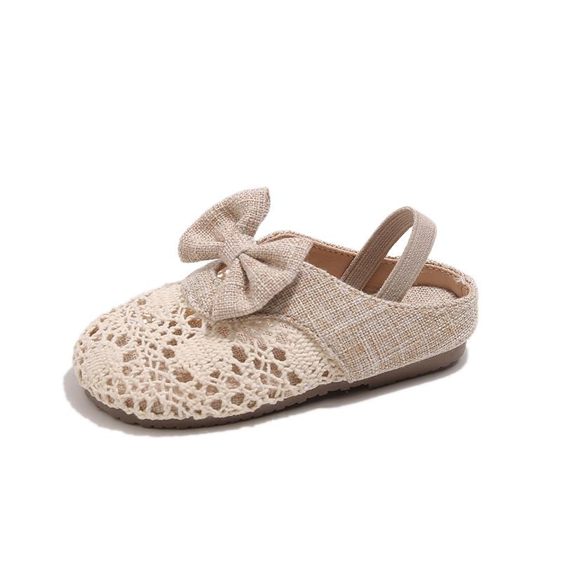 

Boys and Girls Sandals with Bowknots - Casual Shoes - Slippers 25 бежевий