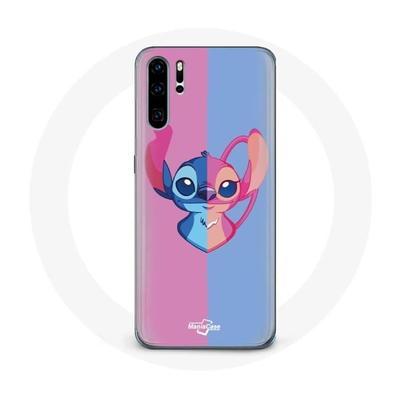 Case for Huawei P30 Pro - MANIACASE - Stitch and Angel - Flexible - Blue/Pink - Unisex