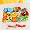 Wooden Bead Threading Toy Gifts Lacing for Children Kids Toddlers vegetable and fruit