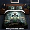 Witchcraft Theme Custom Text Or Name 3Pcs Bedding Set,1 Flat Sheet & 2 Pillowcases Personalized Home Bedding