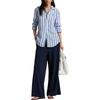Polo Ralph Lauren SS25 Pony Embroidered Striped Long Sleeve Linen Shirt Women shirts Multicolor MPOSHTNDO20827-400