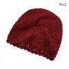 Fashion Vintage Artistic Beret Cap Hollowed-out Hand-Made Skullies Hat Breathable Sweet Knitted Hat Women