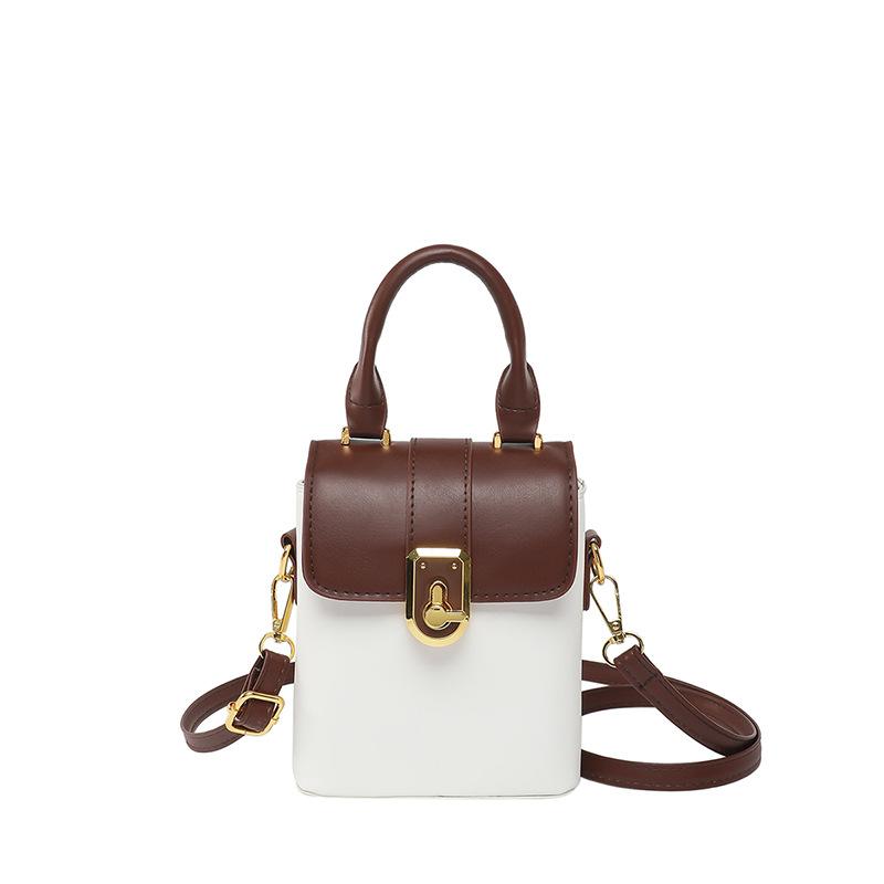 Summer summer exquisite texture small bag women's 2025 new retro contrasting color messenger mobile phone bag shoulder handbag