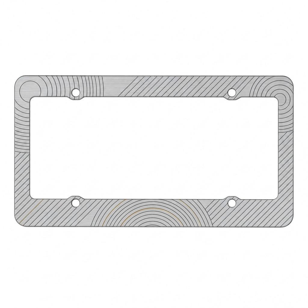 Metal Tag Frame Auto License Bracket Graphite Steering Wheel Icon Aluminum Print Car Custom Print