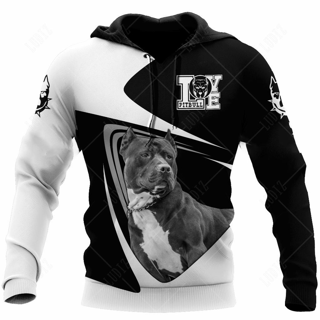 Pet Dog Pitbull Mikiny Pánska Mikina 3D tlač Unisex Topy pre dospelých Jeseň Streetwear Mikina s kapucňou Pre mužov Oblečenie