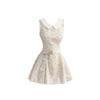 Sweet Doll Collar Bow Strap Waist Floral Dress Women's Summer Beauty Girl Feeling Gentle Wind Age Reduction