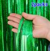 2Pack 2X1M Glitter Party Backdrop Metallic Foil Tinsel Fringe Curtain Birthday Wedding Bachelorette Decoration Adult Anniversary