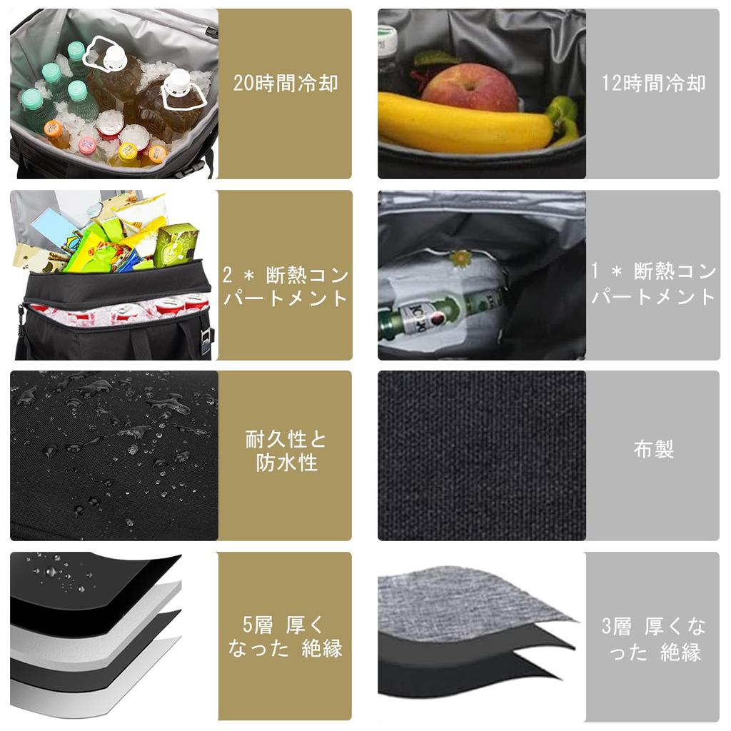 Mochila térmica HP Hope de 30 litros con capacidad para latas, nevera portátil de gran capacidad, mochila térmica, bolsa térmica para pesca y camping.