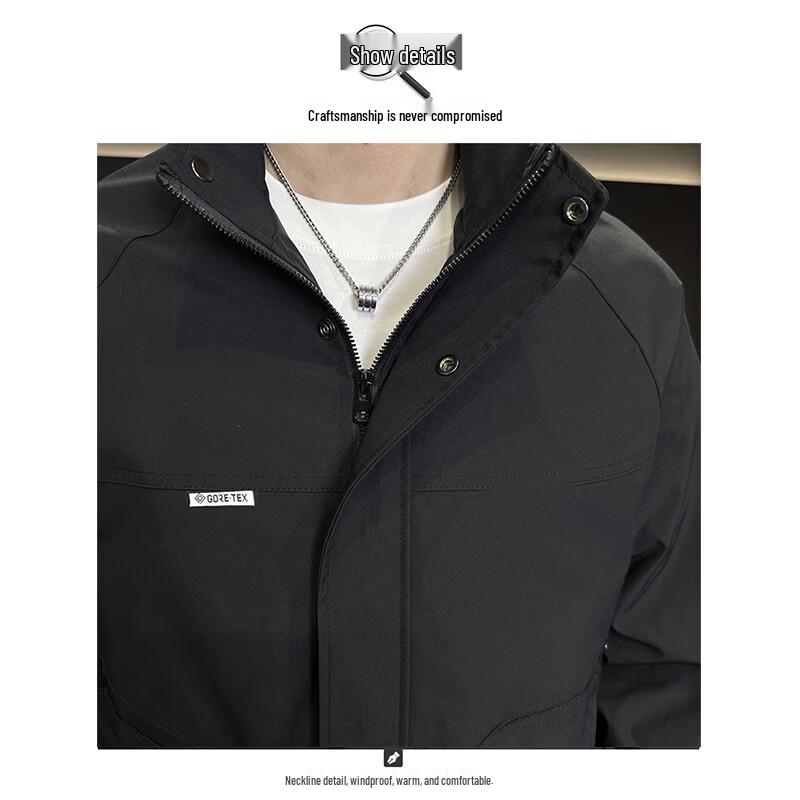 ROMON Men's Outdoor Windproof Stand Collar Jacket