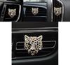 Metal Car Perfume Holder With Leopard Design Long-lasting Aroma Silver And Gold Options
