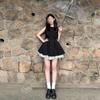 Small French Black Sleeveless Dress Children's Summer Elegant New Popular Temperament Waist Puffy Short Skirt
