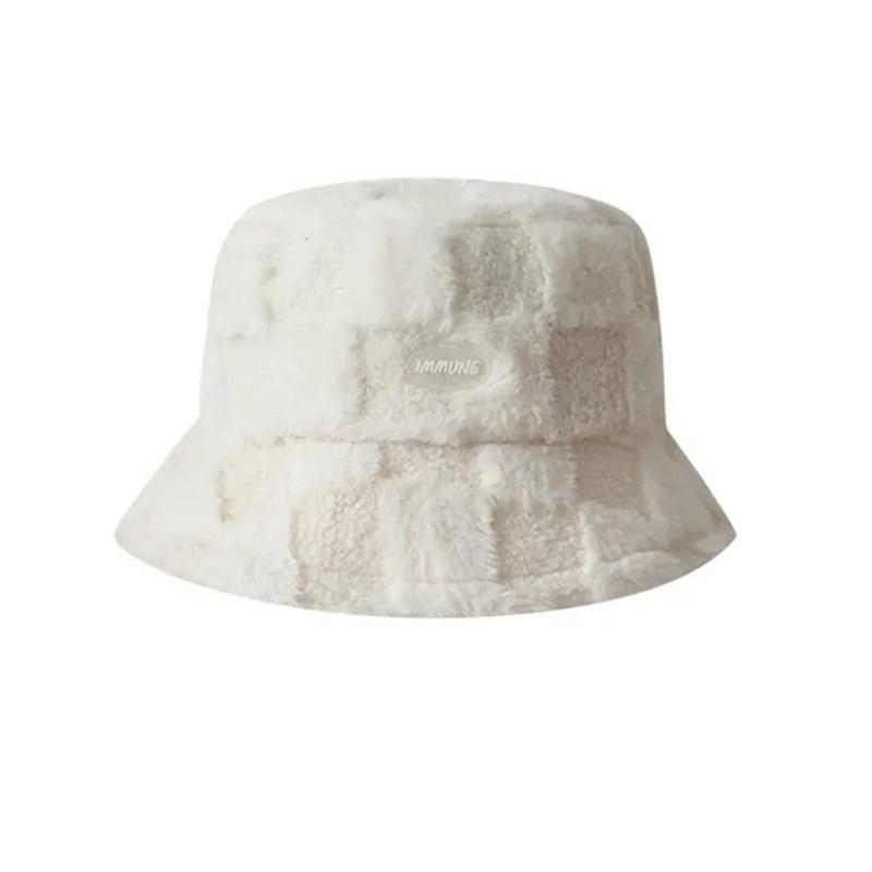 1Pc Women Winter Warm Plush Bucket Hat Casual Thermal Windproof Fleece Fisherman Caps