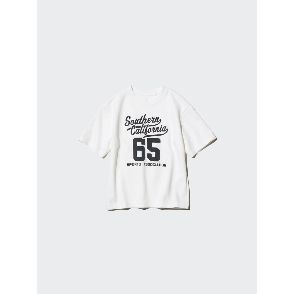 Uniqlo Japan Aerism Cotton Graphic Crewneck Tee