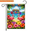 1pc Happy Birthday Scene Garden Flag - Single-Sided Polyester, 29.97x44.96 cm, Outdoor Decor