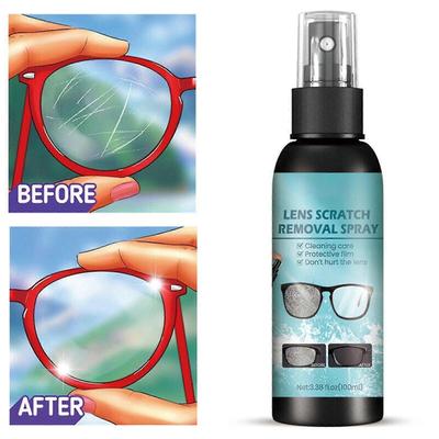 Spray Rimuovi Graffi Lenti Professionale 100ml Soluzione per Occhiali Vetro Parabrezza Riparazione