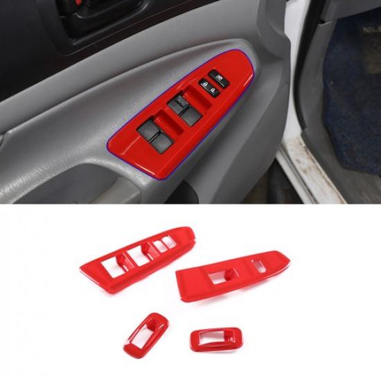 ABS Red Trim Cover Interior Accessories For Toyota Tacoma 2011-2015