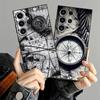 Retro Map Table Funda Phone Cover Case for Samsung Galaxy S26 Ultra S21 FE Note 20 8 9 10 S24 S25 Plus S23 S10 S9 S20 Ultra