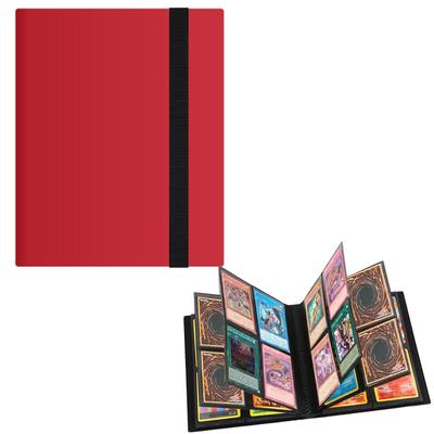 Sports Card Storage File PP Mantle Portable Zipper Card Collection Card File Trading Card Binder Card Case File Sleeve Compatible Game 4 Pockets Holds