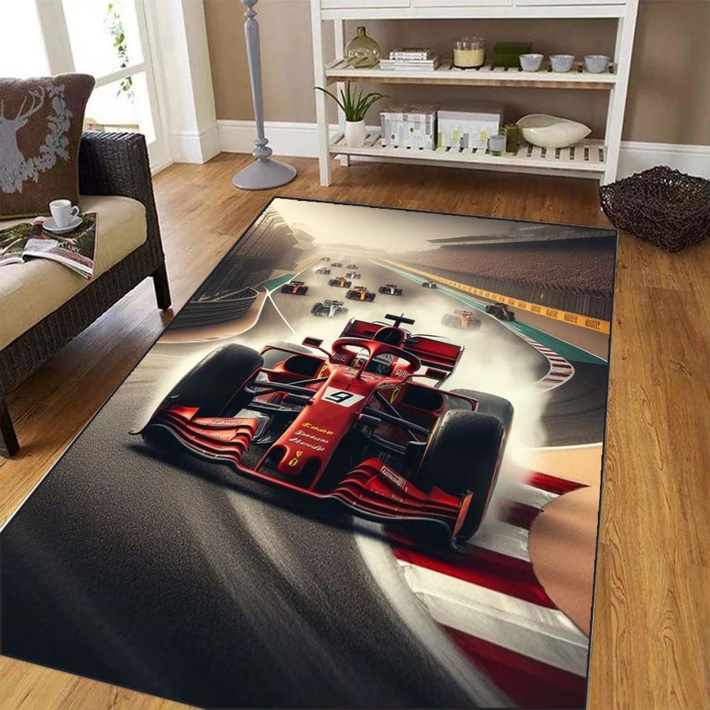 Racing Car Pattern Rug Living Room Carpet for Bedroom for Kitchen Floor Mats Home Decor Alfombra Kid Play Non-Slip Floor Pad Rug