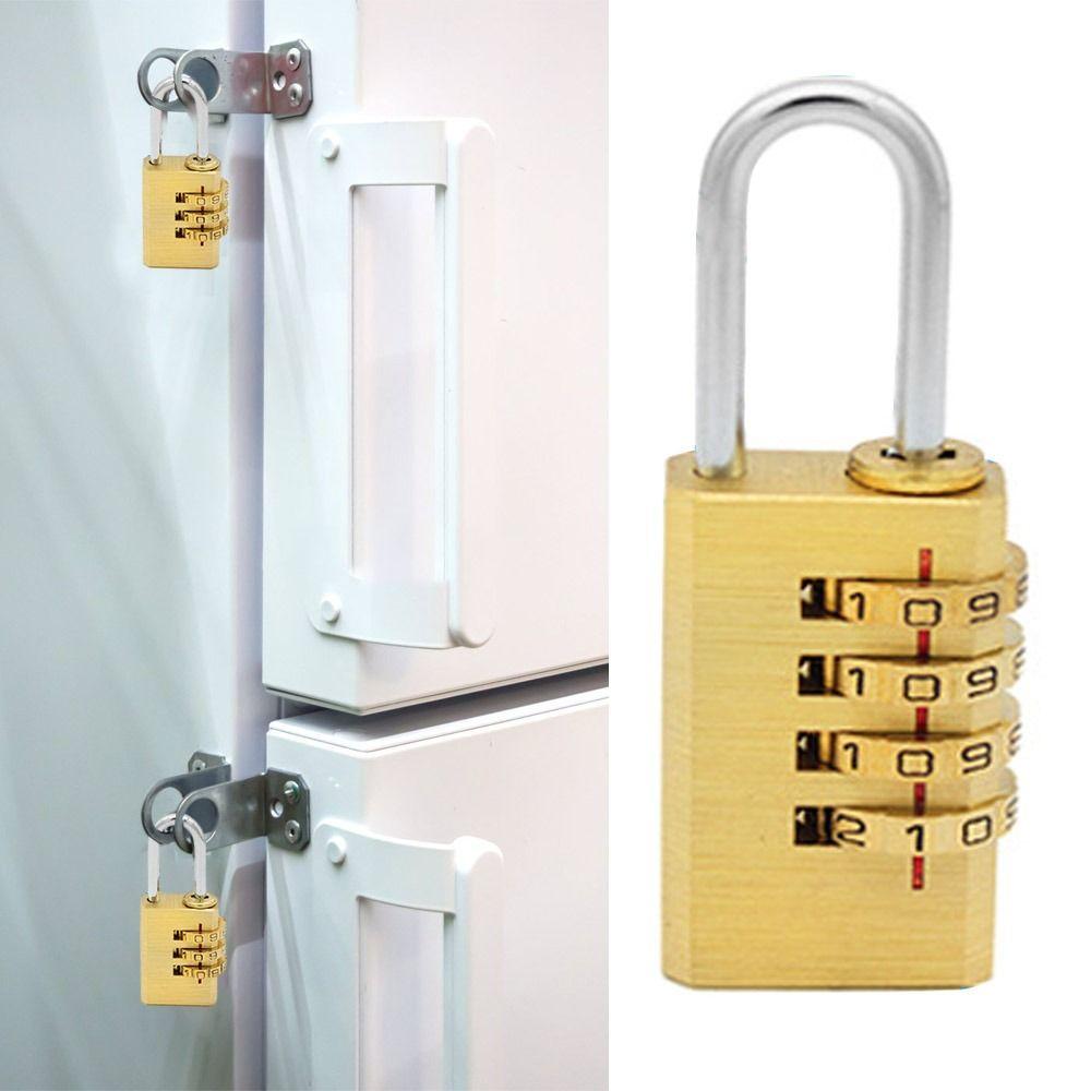 Travelling Combination Padlock Brass Code Lock Mini Number Password Lock Door