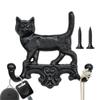 Retro Cat Wall Hook Cute Vintage Iron Holder Decorative Double Wall Hooks Cute Animal Key Hanger For Hat Coat Bag Purse